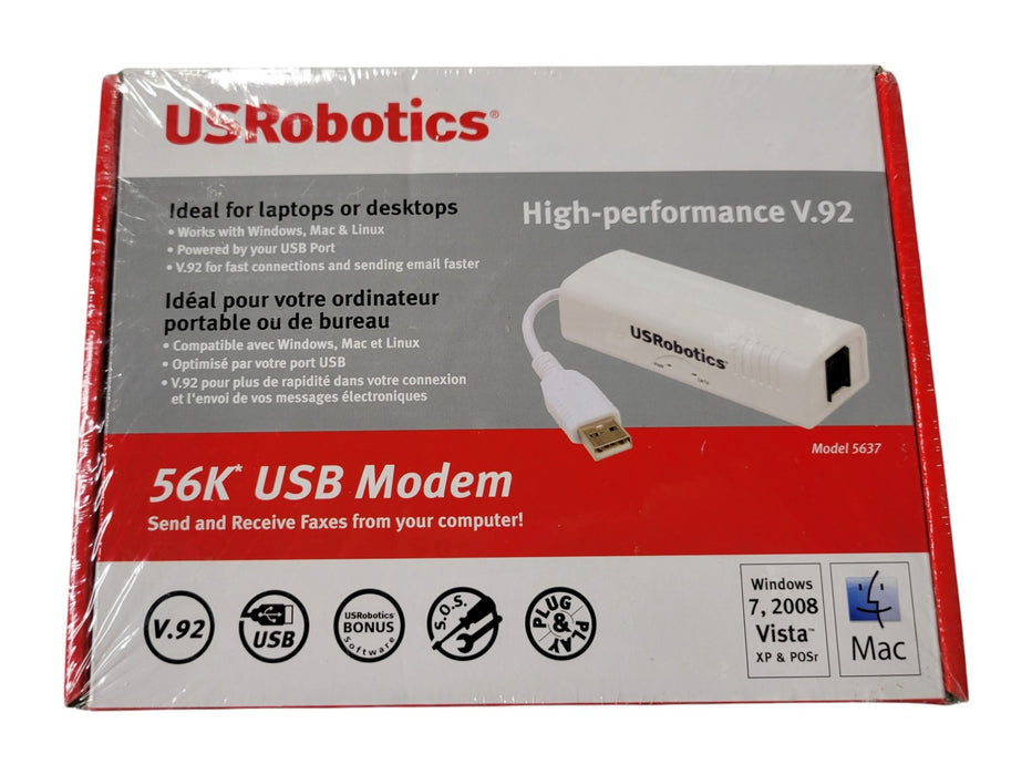 USRobotics Model 5637 - 56K USB Fax Modem V.92