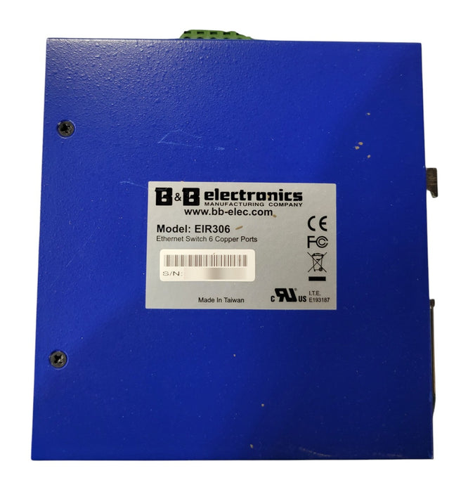 B&B Electronics EIR306 - 6-Port Industrial Ethernet Switch DIN-Rail