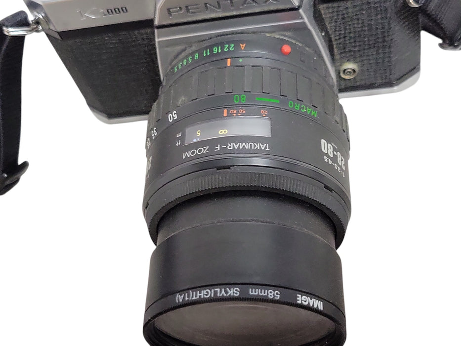 Pentax K1000 35mm Film Camera with 28-80mm Lens only, READ (READ)