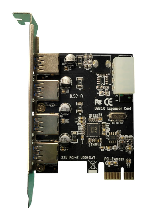 SSU PCI-E U304S.V1 - 4-Port USB 3.0 PCIe Expansion Card