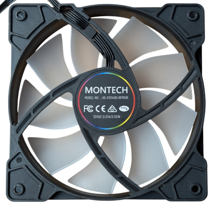Lot of 30x Montech Daisy Chain RGB Case Fans READ