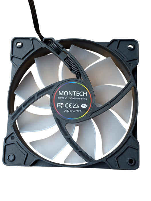 Lot of 30x Montech Daisy Chain RGB Case Fans READ