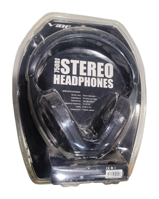 VIBE 750DJ Stereo Headphones 3.5mm Wired Over-Ear