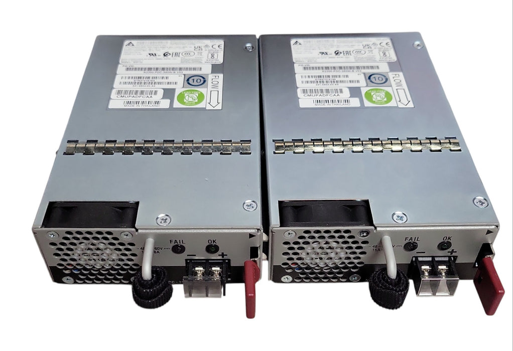 Lot of 2x Cisco N2200-PDC-350W-B V03 350W DC Power Supplies
