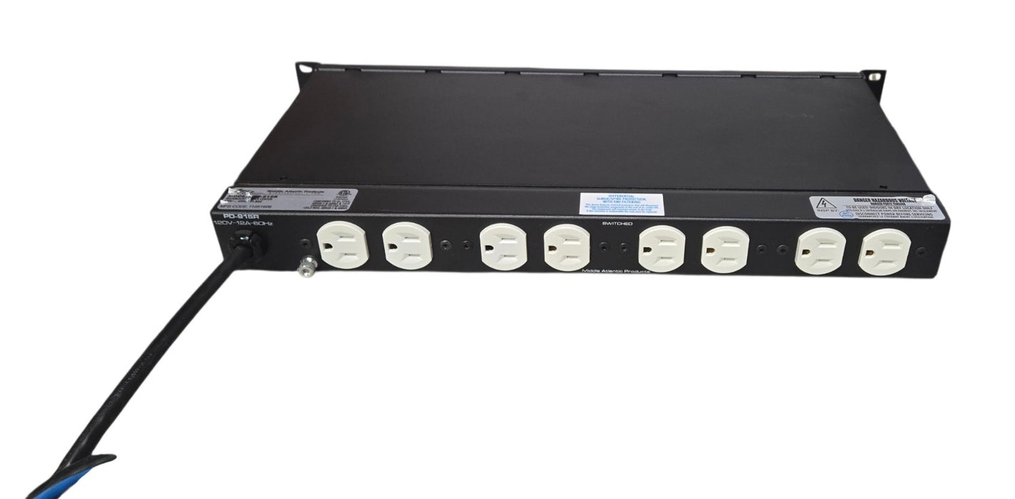 Middle Atlantic PD-915R - 1U 9-Outlet 15A Rackmount Power Distribution Unit