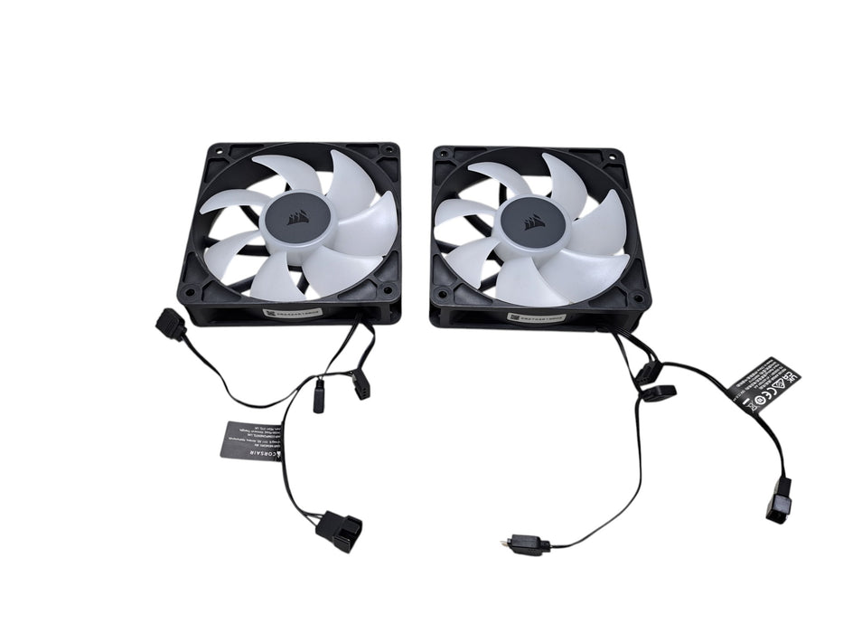 Lot of 2x Corsair RS120 ARGB RWF0113 120mm PWM Case Fans