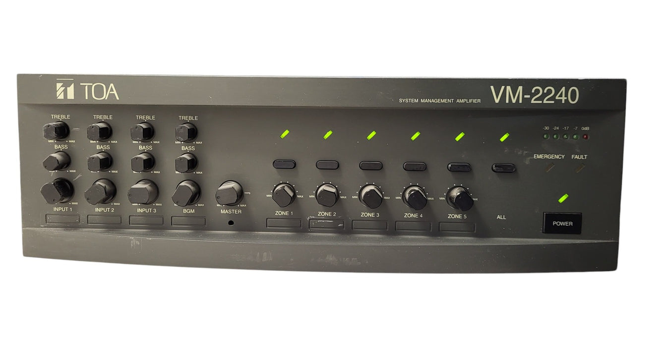 TOA VM-2240 System Management Amplifier 240W 5-Zone