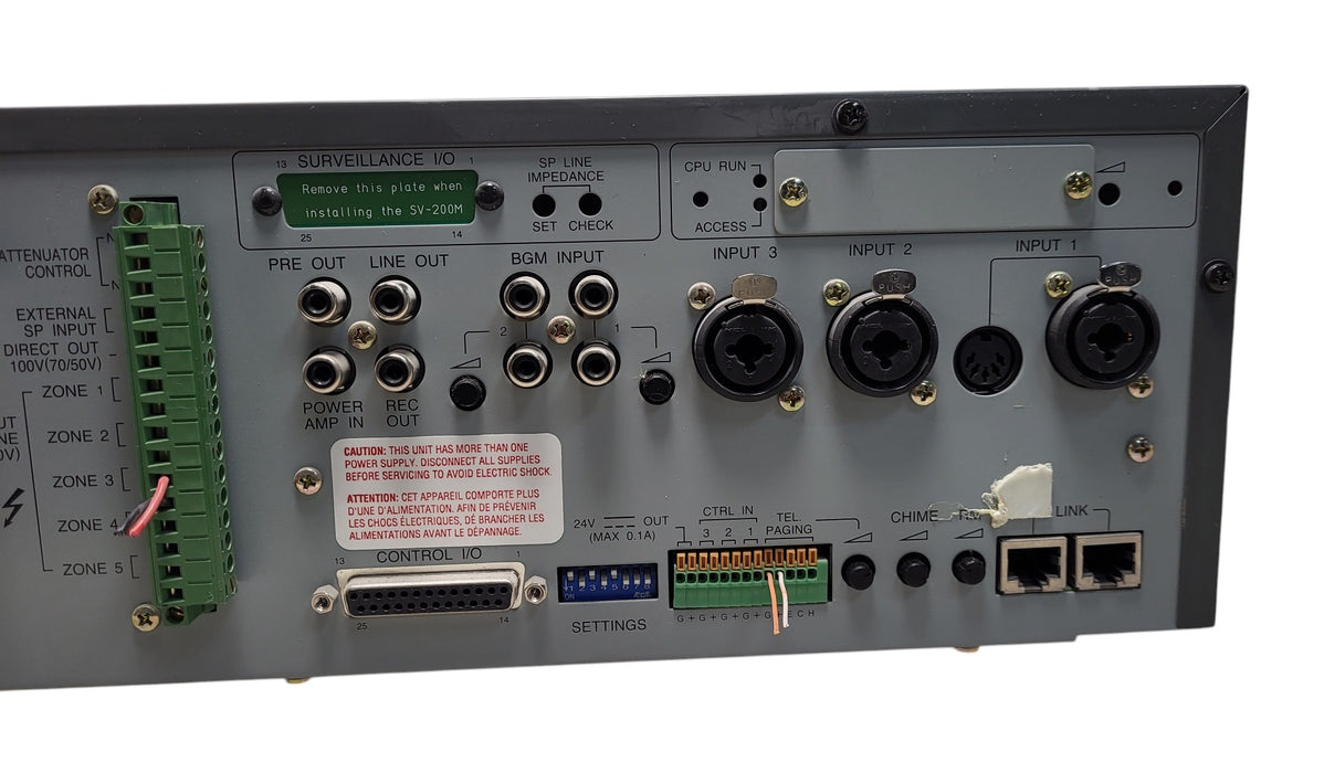 TOA VM-2240 System Management Amplifier 240W 5-Zone