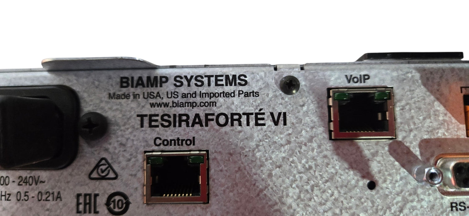 Biamp TesiraFORTÉ VI - 12-Input 8-Output Digital Audio Server VoIP DSP