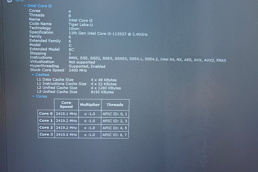 Lenovo ThinkPad E15 Gen 2 Intel Core i5-1135G7 2.40GHz 16GB RAM 256GB SSD READ!