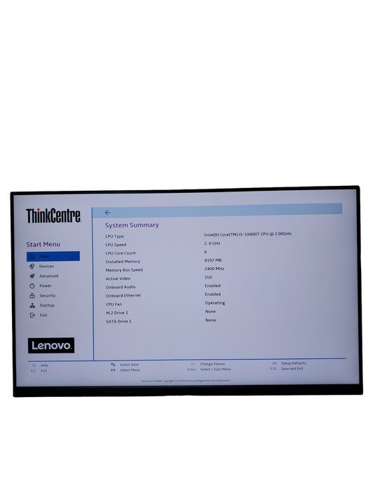 Lenovo ThinkCentre M70q Tiny Desktop Core i5-10400T 2.0GHz 8GB NO-HDD/SSD
