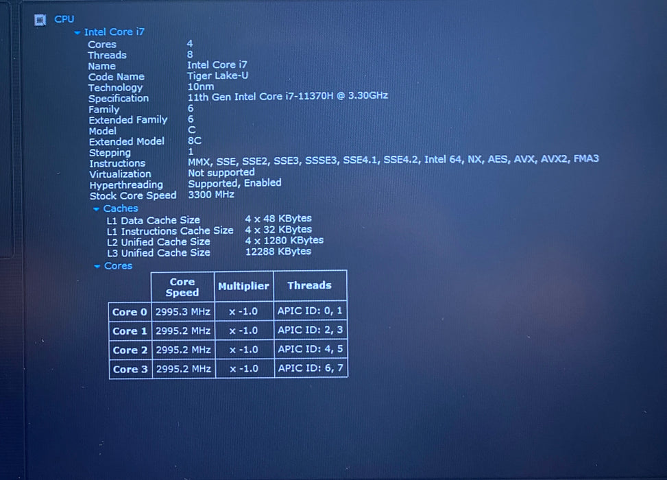 Dell Inspiron 14 5410 Intel Core i7-11370H 3.30GHz 16GB RAM 512GB SSD
