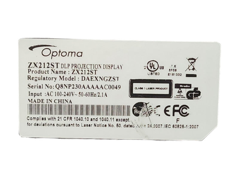 Optoma ZX212ST EcoBright XGA DLP Projector