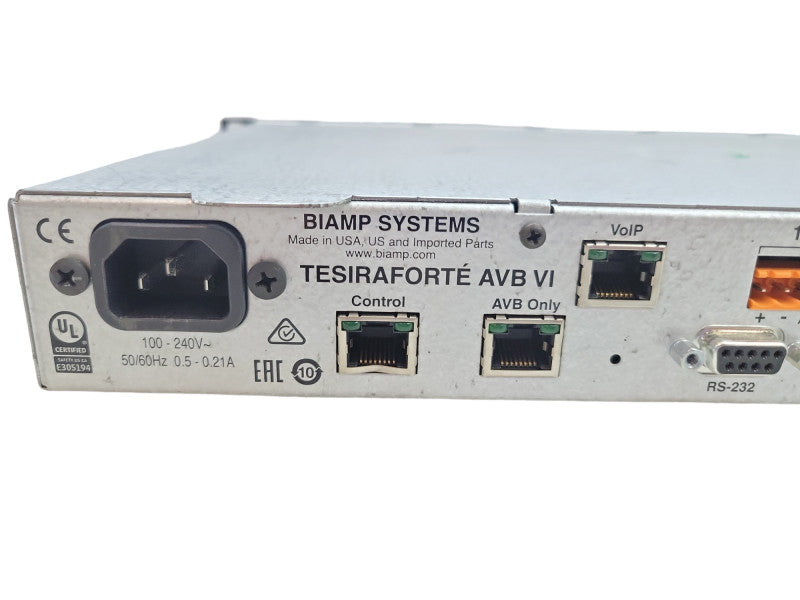 Biamp System Tesira Forte AVB VI Digital Audio Signal Processor %