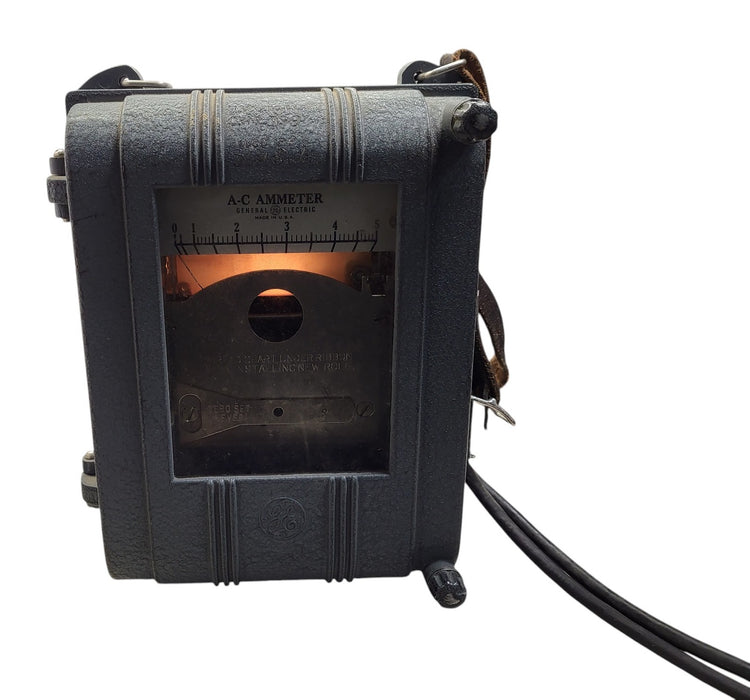 General Electric CF-1 - Portable Recording AC Ammeter with Wooden Case (READ)