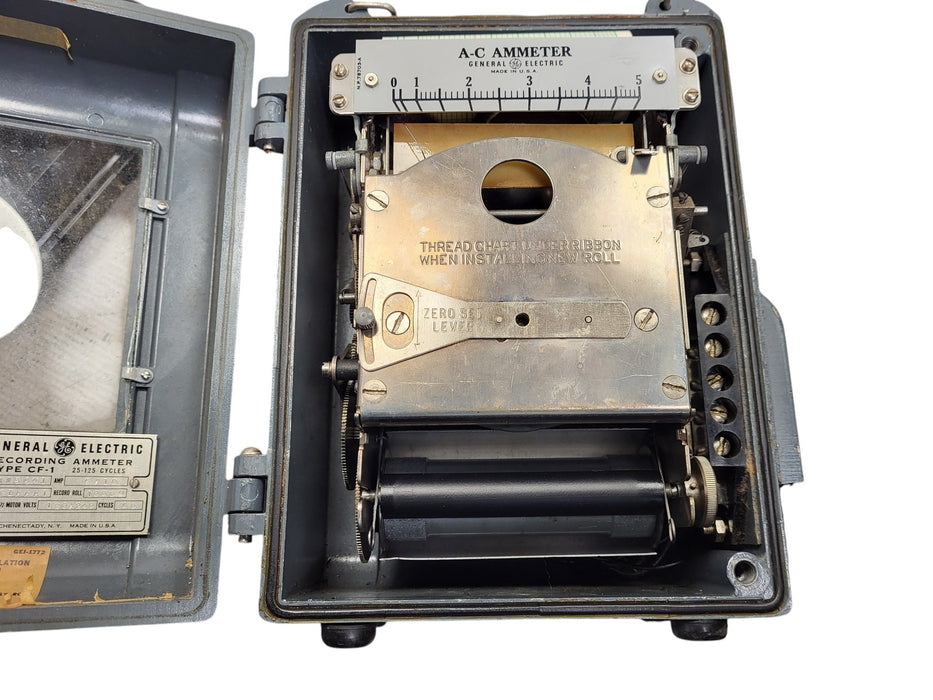 General Electric CF-1 - Portable Recording AC Ammeter with Wooden Case (READ)