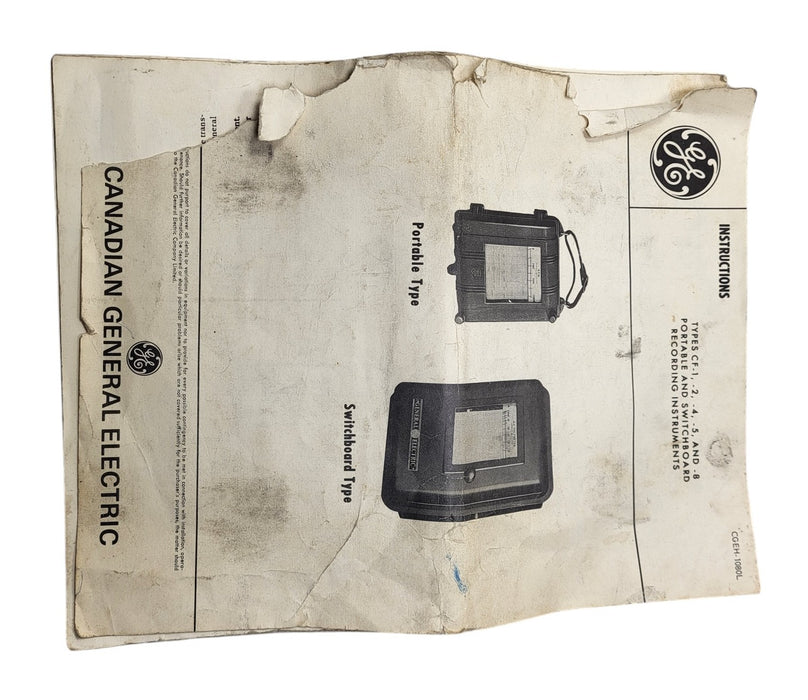 General Electric CF-1 - Portable Recording AC Ammeter with Wooden Case (READ)