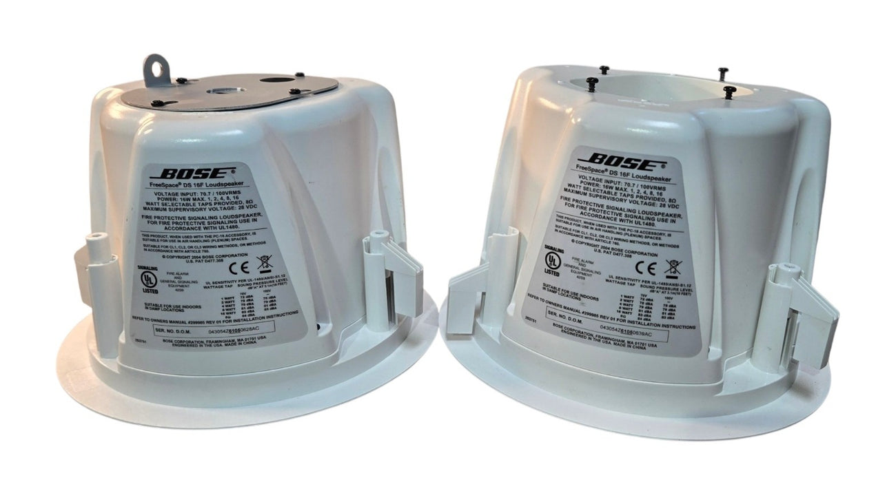 Pair Bose FreeSpace DS 16F In-Ceiling Loudspeakers 70V/100V 16W