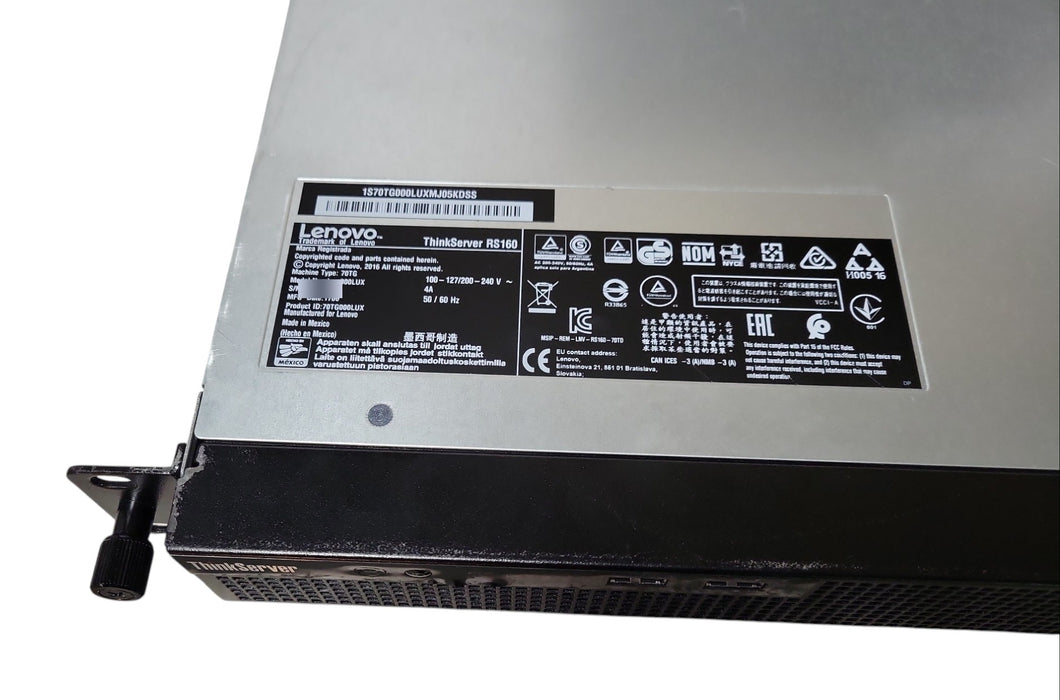 Lenovo ThinkServer RS160 1U server, Xeon E3-1230 v5 3.40GHz,16GB DDR4, No HDD