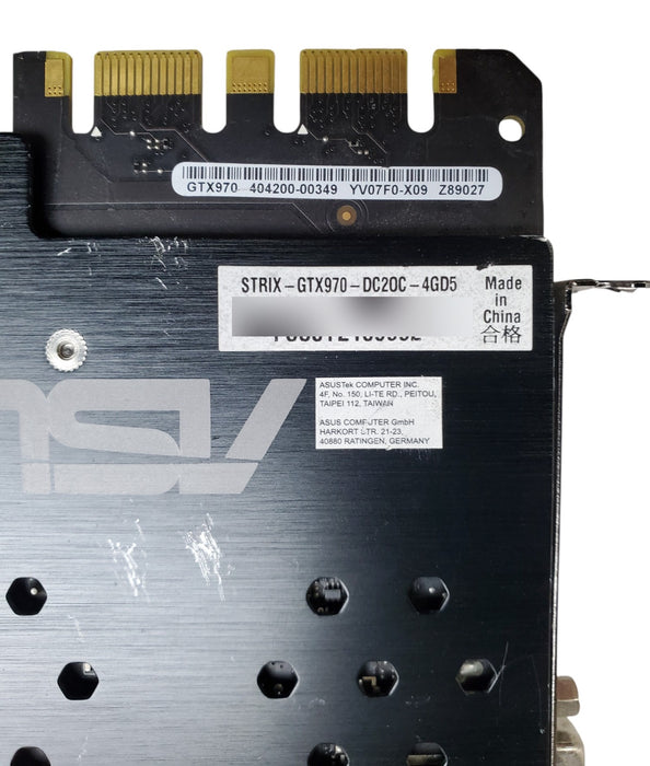 ASUS STRIX GeForce GTX 970 DirectCU II OC 4GB GDDR5 Graphics Card