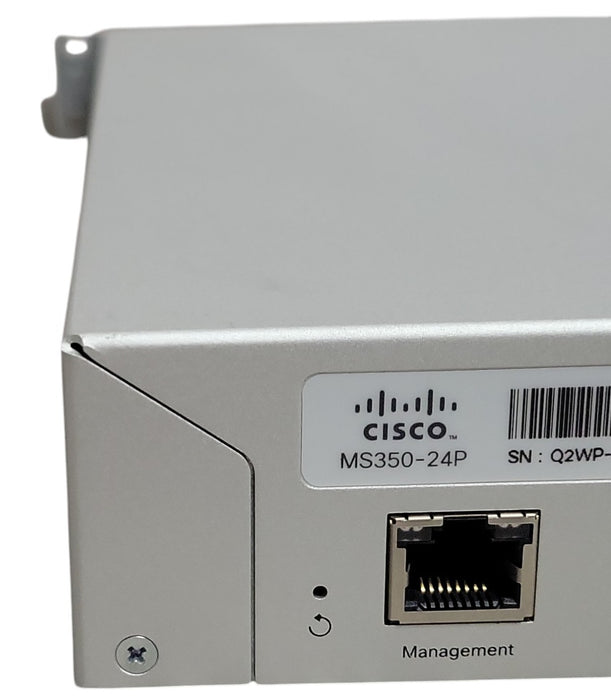Cisco Meraki MS350-24P-HW 24-Port PoE+ Gigabit 4x SFP+ Managed Switch, UNCLAIMED