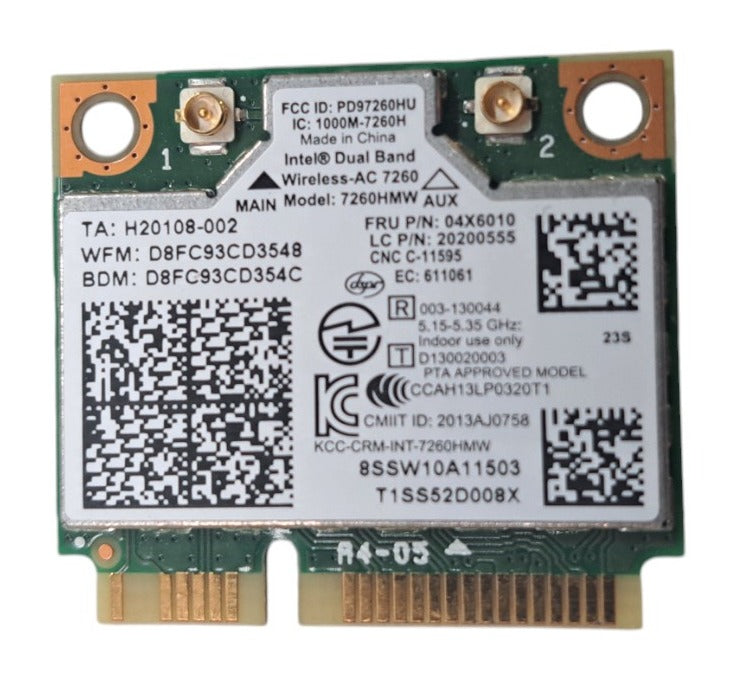 Intel Dual Band Wireless-AC 7200 7260HMW WiFi Card 04X6010