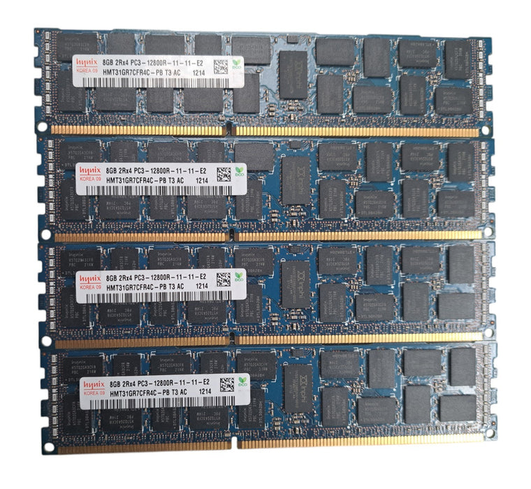 SK Hynix 32GB (4x 8GB) DDR3 PC3-12800R 1600MHz ECC REG HMT31GR7CFR4C-PB