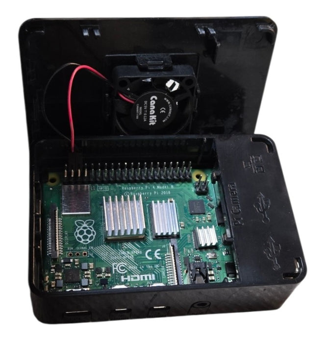 Raspberry Pi 4 Model B in CanaKit Enclosure with Fan and Heatsinks |No SD