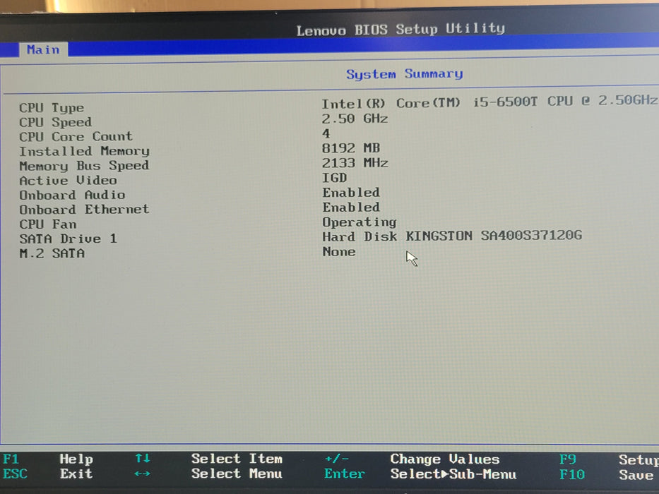 Lenovo ThinkCentre M700 Tiny - Core i5-6500T 2.50GHz, 8GB DDR4, 120GB SSD, Wi-Fi