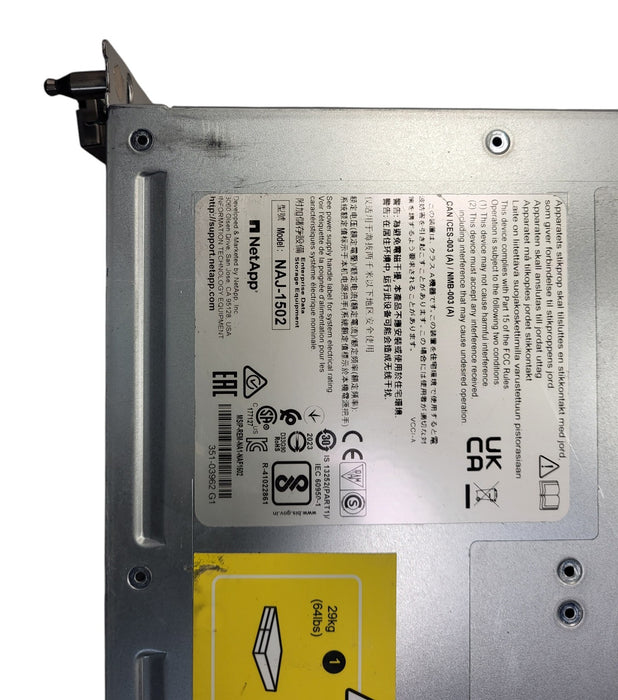 NetApp NAJ-1502 DS212C 12x LFF Storage Expansion Shelf 2x IOM12B 2x PSU