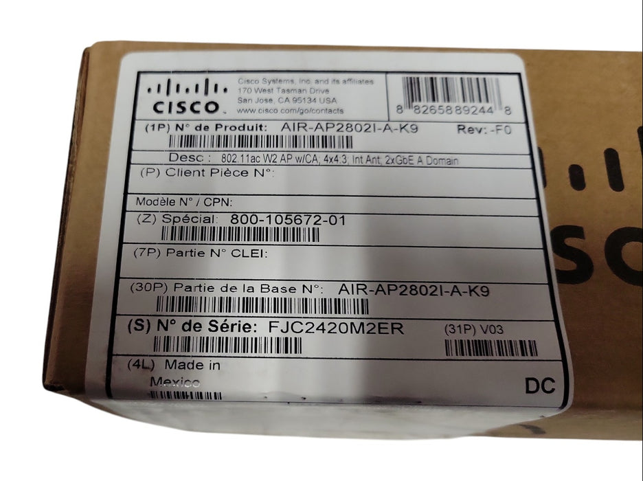 NEW Sealed Cisco AIR-AP2802I-A-K9 Wireless Access Point 802.11ac