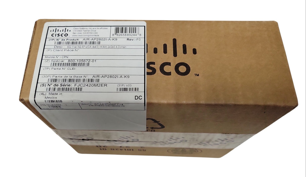 NEW Sealed Cisco AIR-AP2802I-A-K9 Wireless Access Point 802.11ac