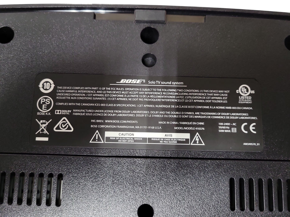 Bose Solo TV Sound System 410376 Speaker Base