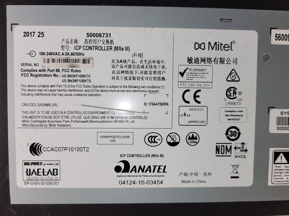 Mitel ICP Controller MXe III - 50006731 IP Communications Platform