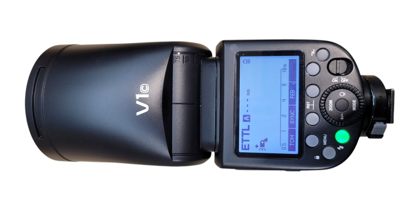 GODOX TTL Li-ion Round Head Camera Flash V1c For Canon (READ)