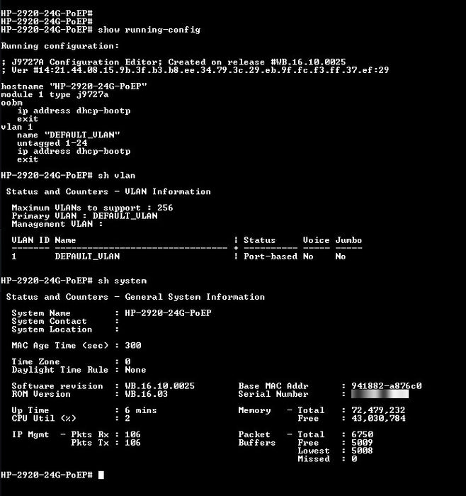 Aruba 2920-24G-PoE+ J9727A - 24-Port Gigabit Managed Switch