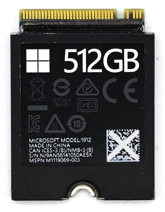 512GB m.2 NVMe 2230 PCIe 3. x4 for Microsoft Surface - Model 1912 / 13