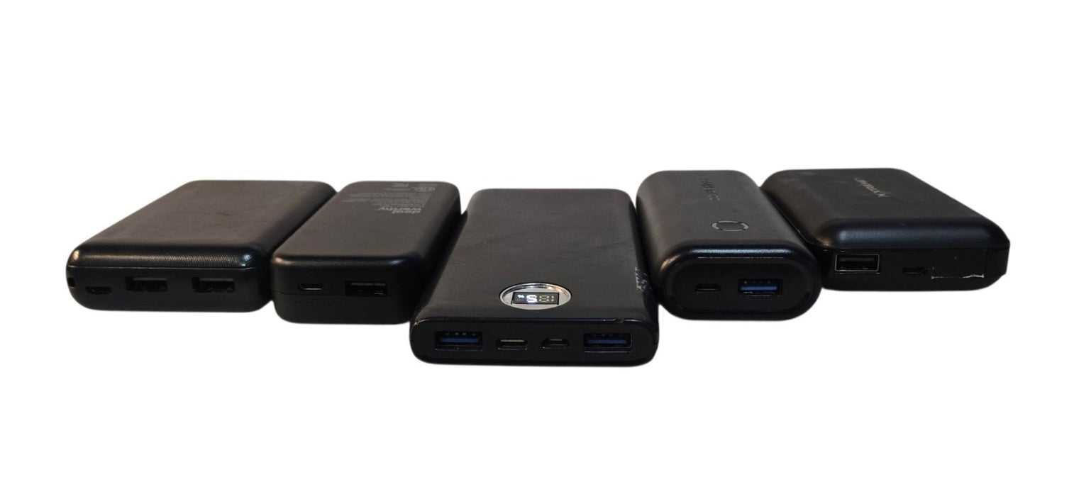 Lot of 5 Assorted Portable Power Banks (Poweradd, Xtreme, Dealworthy & More)