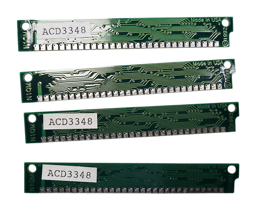 Lot of 4x Vintage 30-Pin SIMM Memory Modules - 1MB 70ns Non-Parity / Parity RAM