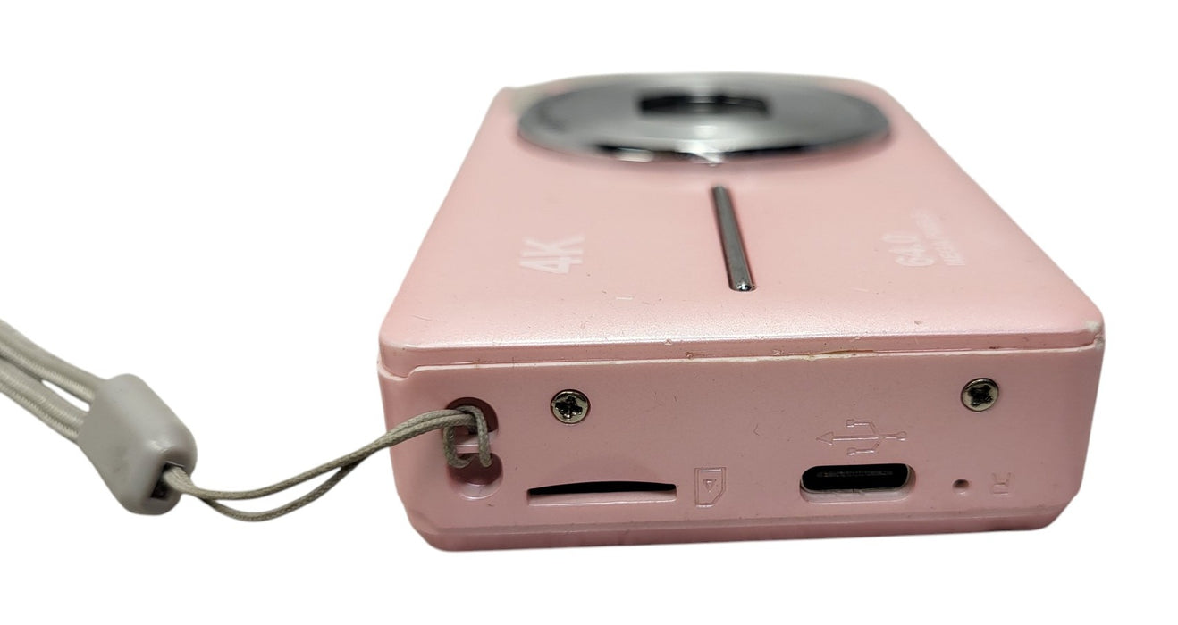 Pink 4K 64MP 18X Powerful Zoom Compact Digital Camera