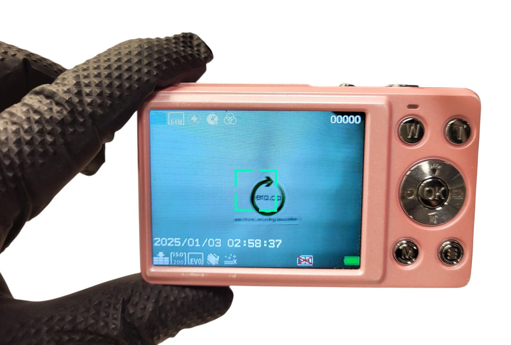 Pink 4K 64MP 18X Powerful Zoom Compact Digital Camera