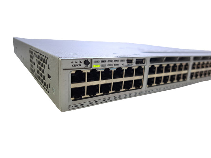 Cisco WS-C3850-48F-S 48-Port Gigabit PoE+ Switch | 1x 1100W PSU *READ* Q