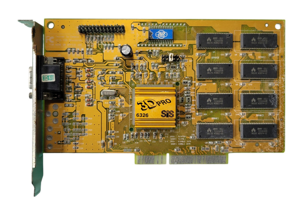 Elpina 3D PRO SiS 6326 - 4MB AGP Graphics Video Card VGA