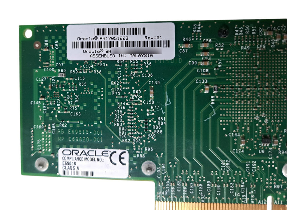 Oracle Sun 7051223 E69818 Dual Port 10GbE SFP+ PCI-e Network Adapter