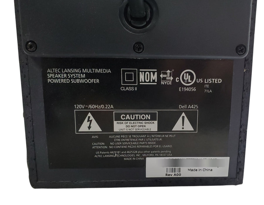 Dell A425 Altec Lansing 2.1 PC Multimedia Speaker System w/ Powered Subwo (READ)