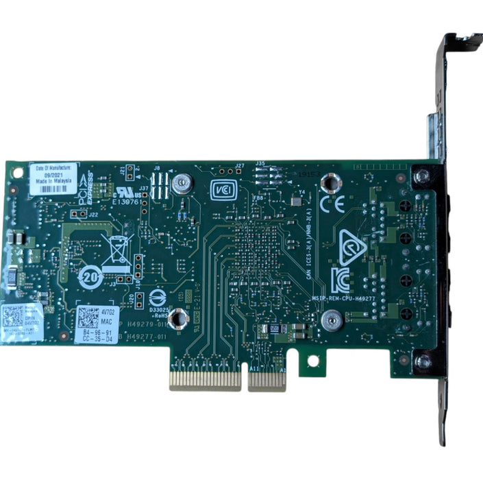Dell 04V7G2 Intel X550 Dual Port 10GbE RJ-45 PCIe Ethernet Network Adapter
