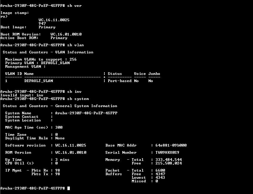 Aruba 2930F 48G PoE+ 4SFP+ JL256A Managed Gigabit Switch