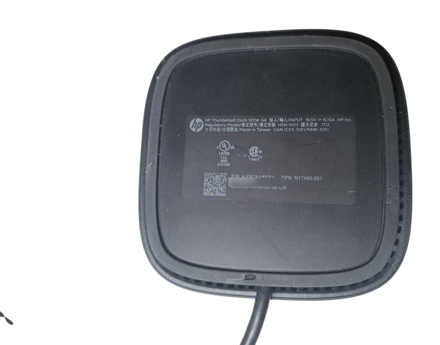 HP Thunderbolt Dock 120W G4 HSN-IX03 Docking Station with 120W Power Adapter