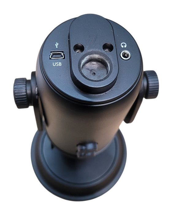Blue Yeti Blackout USB Microphone with Desktop Stand and Cable