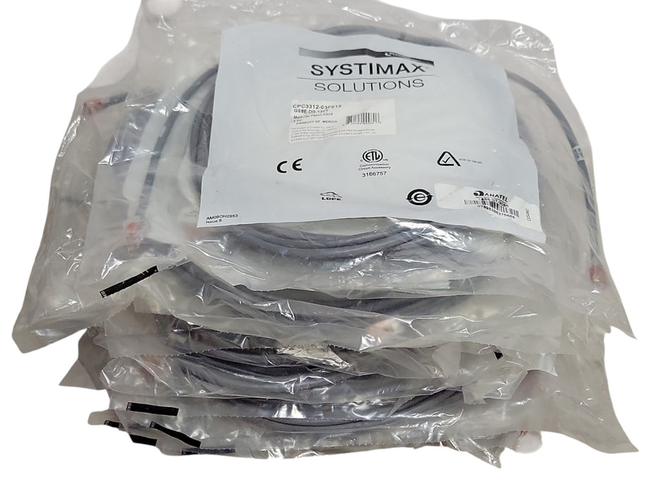 Lot of 26x Systimax CommScope CPC3312-03F012 GS8E-DG-12FT Modular Patch Cords
